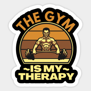 The Gym Is My Therapy Sticker